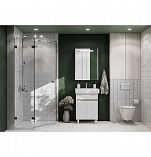 Комплект мебели белый глянец/ясень фабрик 60 см Акватон Верди 1A207701VDAV0 + 1WH302186 + 1A206902VDAV0