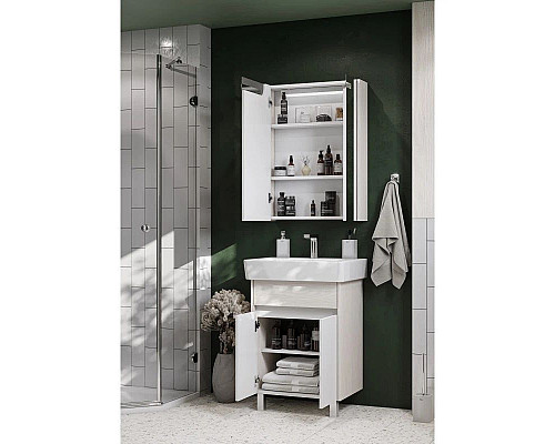 Заказать Комплект мебели белый глянец/ясень фабрик 60 см Акватон Верди 1A207701VDAV0 + 1WH302186 + 1A206902VDAV0 в магазине сантехники Santeh-Crystal.ru