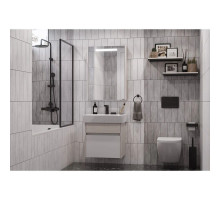 Комплект мебели белый глянец/ясень фабрик 60 см Акватон Верди 1A206701VDAV0 + 1WH302186 + 1A206902VDAV0