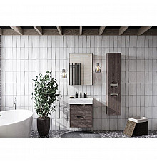 Комплект мебели дуб макиато 60 см Акватон Сильва 1A211801SIW50 + 1WH302186 + 1A216202SIW50