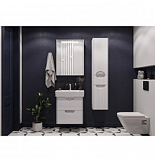 Комплект мебели дуб полярный 60 см Акватон Сильва 1A211801SIW70 + 1WH302186 + 1A216202SIW70