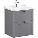 Тумба с раковиной серый матовый 60,5 см Vitra Root Classic 68850 Тумба с раковиной серый матовый 60,5 см Vitra Root Classic 68850