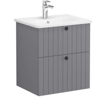 Тумба с раковиной серый матовый 60,5 см Vitra Root Groove 69417