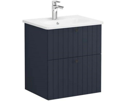 Заказать Тумба с раковиной темно-синий матовый 60,5 см Vitra Root Groove 69420 в магазине сантехники Santeh-Crystal.ru