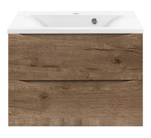 Тумба с раковиной дуб винтаж 65 см Vincea Mia VMC-2MA650VO + VCB-3M650W