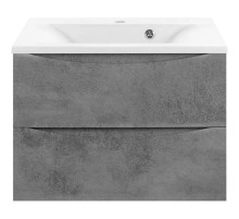Тумба с раковиной бетон 65 см Vincea Mia VMC-2MA650BT + VCB-3M650W