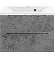 Тумба с раковиной бетон 65 см Vincea Mia VMC-2MA650BT + VCB-3M650W