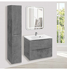 Комплект мебели бетон 65 см Vincea Mia VMC-2MA650BT + VCB-3M650W + VLM-2D550