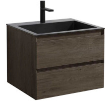 Тумба с раковиной темный дуб 60 см Vincea Luka VMC-2L600RO + VCB-13600B