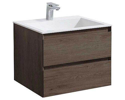 Santeh-Crystal.ru: Тумба с раковиной темный дуб 60 см Vincea Luka VMC-2L600RO + VCB-13600W Купить Тумба с раковиной темный дуб 60 см Vincea Luka VMC-2L600RO + VCB-13600W в магазине сантехники Santeh-Crystal.ru