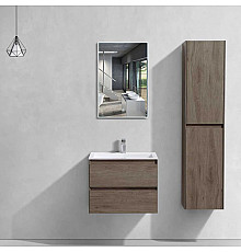 Комплект мебели темный дуб 60 см Vincea Luka VMC-2L600RO + VCB-13600W + VLM-2J600