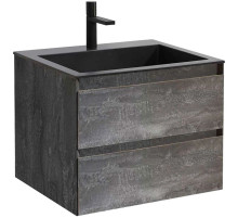 Тумба с раковиной серый камень 60 см Vincea Luka VMC-2L600GS + VCB-13600B