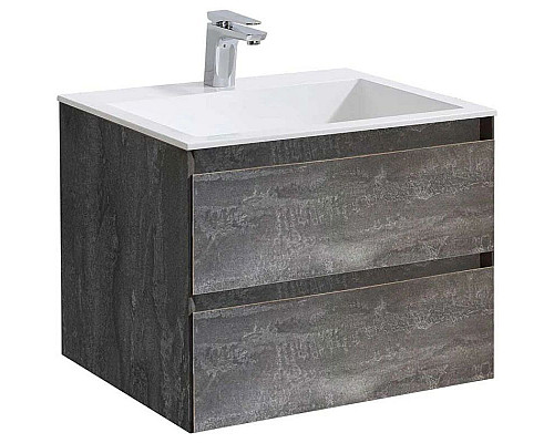 Santeh-Crystal.ru: Тумба с раковиной серый камень 60 см Vincea Luka VMC-2L600GS + VCB-13600W Купить Тумба с раковиной серый камень 60 см Vincea Luka VMC-2L600GS + VCB-13600W в магазине сантехники Santeh-Crystal.ru