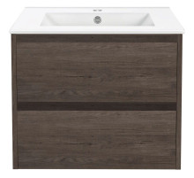 Тумба с раковиной темный дуб 61,5 см Vincea Gio VMC-2G600RO + VBS-13960