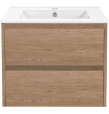 Тумба с раковиной натуральный дуб 61,5 см Vincea Gio VMC-2G600NO + VBS-13960