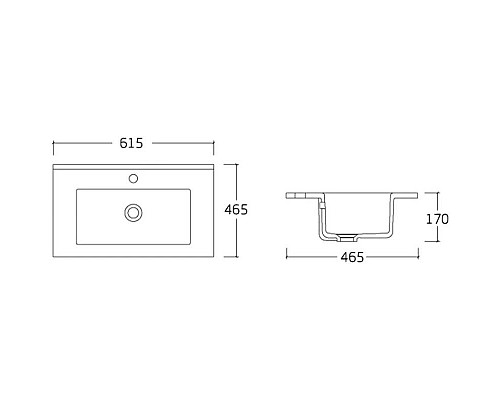 Заказать Комплект мебели натуральный дуб 61,5 см Vincea Gio VMC-2G600NO + VBS-13960 + VLM-2B600 в магазине сантехники Santeh-Crystal.ru