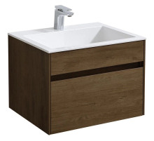 Тумба с раковиной дуб табачный 60 см Vincea Chiara VMC-2C600TO + VCB-13600W