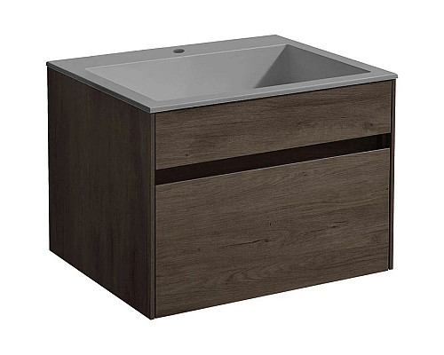 Santeh-Crystal.ru: Тумба с раковиной темный дуб 60 см Vincea Chiara VMC-2C600RO + VCB-13600G Купить Тумба с раковиной темный дуб 60 см Vincea Chiara VMC-2C600RO + VCB-13600G в магазине сантехники Santeh-Crystal.ru
