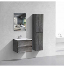 Тумба с раковиной серый камень 60 см Vincea Luka VMC-2L600GS + VCB-13600W