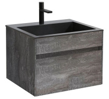 Тумба с раковиной серый камень 60 см Vincea Chiara VMC-2C600GS + VCB-13600B