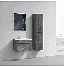 Комплект мебели серый камень 60 см Vincea Chiara VMC-2C600GS + VCB-13600W + VLM-3VN600