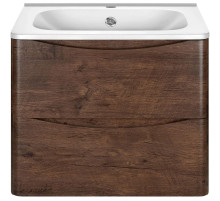 Тумба с раковиной темный дуб 59,4 см Vincea Paola VMC-2P600RW + VCB-2VP600W