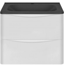 Тумба с раковиной белый глянец 59,4 см Vincea Paola VMC-2P600GW + VCB-2VP600B