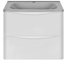 Тумба с раковиной белый глянец 59,4 см Vincea Paola VMC-2P600GW + VCB-2VP600G