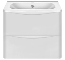 Тумба с раковиной белый глянец 59,4 см Vincea Paola VMC-2P600GW + VCB-2VP600W