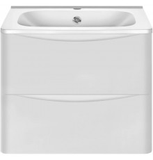 Тумба с раковиной белый глянец 59,4 см Vincea Paola VMC-2P600GW + VCB-2VP600W