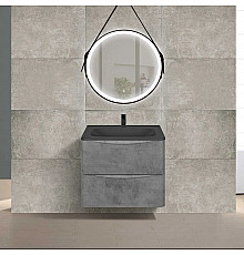 Комплект мебели бетон 59,4 см Vincea Paola VMC-2P600BT + VCB-2VP600B + VLM-2N700+