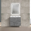 Комплект мебели бетон 59,4 см Vincea Paola VMC-2P600BT + VCB-2VP600W + VLM-2D550 Комплект мебели бетон 59,4 см Vincea Paola VMC-2P600BT + VCB-2VP600W + VLM-2D550