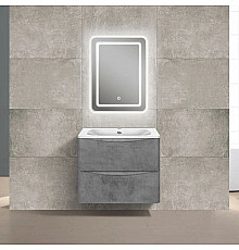 Комплект мебели бетон 59,4 см Vincea Paola VMC-2P600BT + VCB-2VP600W + VLM-2D550