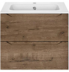 Тумба с раковиной дуб винтаж 61 см Vincea Norma VMC-2N600VO + VCB-2N600W