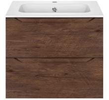 Тумба с раковиной темный дуб 61 см Vincea Norma VMC-2N600RW + VCB-2N600W