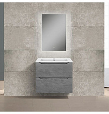 Комплект мебели бетон 61 см Vincea Norma VMC-2N600BT + VCB-2N600W + VLM-2J600