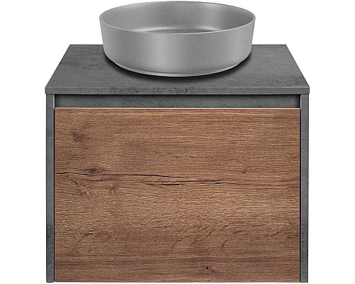 Santeh-Crystal.ru: Тумба с раковиной дуб табачный/бетон 60 см Vincea Mesa VMC-2MS600TB + VBS-104MG Заказать Тумба с раковиной дуб табачный/бетон 60 см Vincea Mesa VMC-2MS600TB + VBS-104MG в магазине сантехники Santeh-Crystal.ru