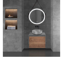 Комплект мебели дуб табачный/бетон 60 см Vincea Mesa VMC-2MS600TB + VBS-104MG + VLM-2N600+