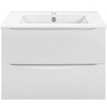 Тумба с раковиной белый глянец 61,5 см Vincea Mia VMC-2MC600GW + VBS-13960