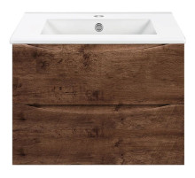 Тумба с раковиной темный дуб 71,5 см Vincea Mia VMC-2MC700RW + VBS-13970