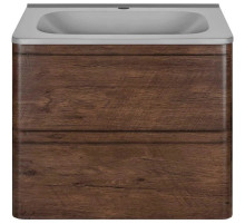 Тумба с раковиной темный дуб 59,4 см Vincea Vico VMC-2V600RW + VCB-2VP600G