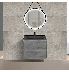 Комплект мебели бетон 59,4 см Vincea Vico VMC-2V600BT + VCB-2VP600B + VLM-2N600+