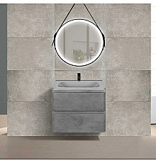 Комплект мебели бетон 59,4 см Vincea Vico VMC-2V600BT + VCB-2VP600G + VLM-2N600+