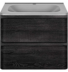 Тумба с раковиной черное дерево 59,4 см Vincea Vico VMC-2V600CN + VCB-2VP600G