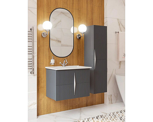 Приобрести Тумба графит матовый 75 см Caprigo Novara 35916-TP810 в магазине сантехники Santeh-Crystal.ru