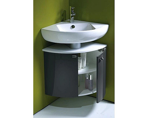 Заказать Угловая тумба серый антрацит глянец 67,9 см Jacob Delafon Odeon Up EB864-442 в магазине сантехники Santeh-Crystal.ru