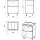 Приобрести Комплект мебели белый глянец 60 см Grossman Адель 106007 + 4627173210225 + 206004 в магазине сантехники Santeh-Crystal.ru