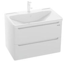 Тумба с раковиной белый глянец 70 см Grossman Адель 107006 + 4627173210232