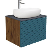 Тумба с раковиной дуб веллингтон/бриз матовый 65 см Grossman Альба 106502 + GR-3015