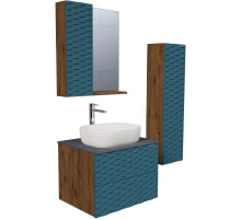 Комплект мебели дуб веллингтон/бриз матовый 65 см Grossman Альба 106502 + GR-3020 + 206502